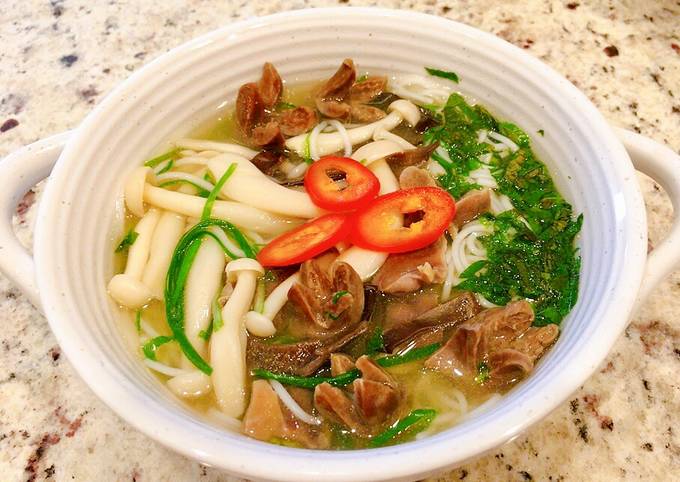 (CA 1+HC) BÚN GÀ NẤU NẤM