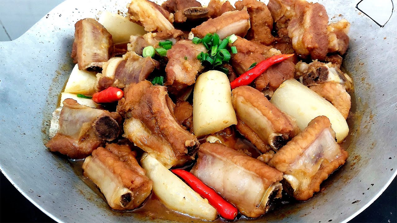 (CA 2) SƯỜN NẤU CỦ CẢI
