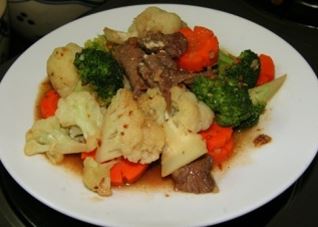 BÒ XÀO BÔNG CẢI ( STIR-FRIED BEEF WITH CABBAGE ) – Ca 2 (Shift)